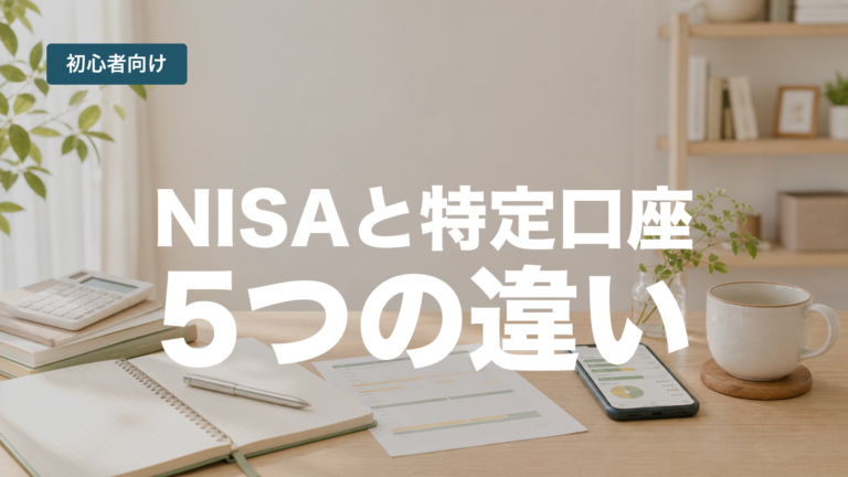 NISA口座と特定口座の税金・確定申告・損失の違いを解説する記事のアイキャッチ